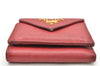 Authentic PRADA Vintage Saffiano Multic Leather Trifold Wallet Purse Red 3728K