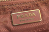 Authentic PRADA Vintage Ribbon Nylon Tessuto Leather Tote Hand Bag Black 3730J