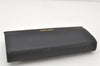 Authentic PRADA Saffiano Metal Bar Leather Long Wallet Purse Black 3730K