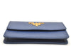 Authentic PRADA Vintage Saffiano Multic Leather Coin Case Purse Navy Blue 3731K