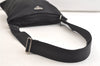 Authentic PRADA Nylon Tessuto Leather Shoulder Cross Body Bag Purse Black 3733K