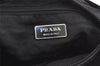 Authentic PRADA Nylon Tessuto Leather Shoulder Cross Body Bag Purse Black 3733K