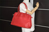 Authentic Louis Vuitton Epi Passy GM Shoulder Hand Bag Red M5925E LV 3734J