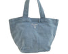 Authentic PRADA Canvas Vintage Tote Hand Bag Purse Light Blue 3734K