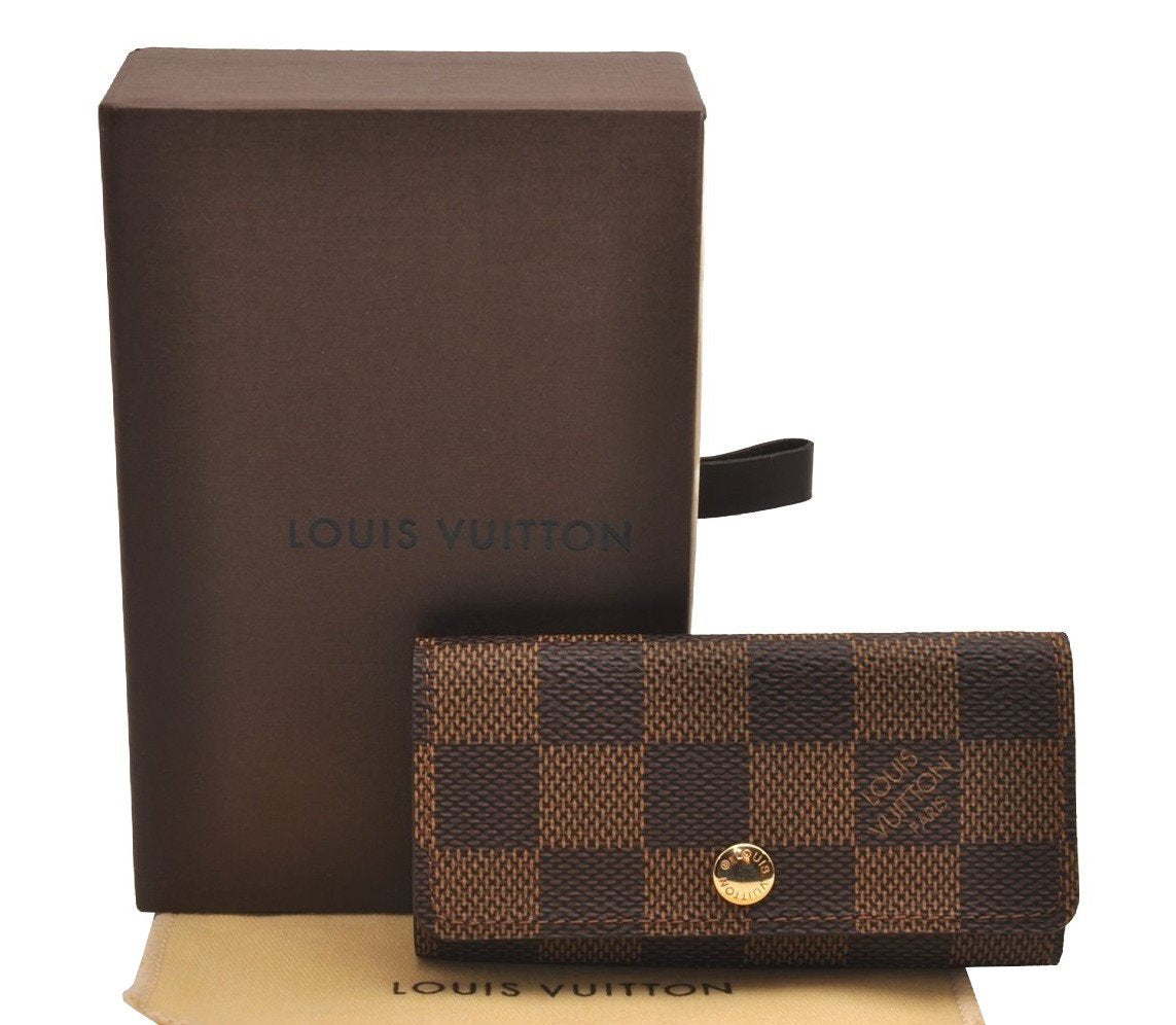Authentic Louis Vuitton Damier Multicles 4 Key Case Holder N62631 LV Box 3735J