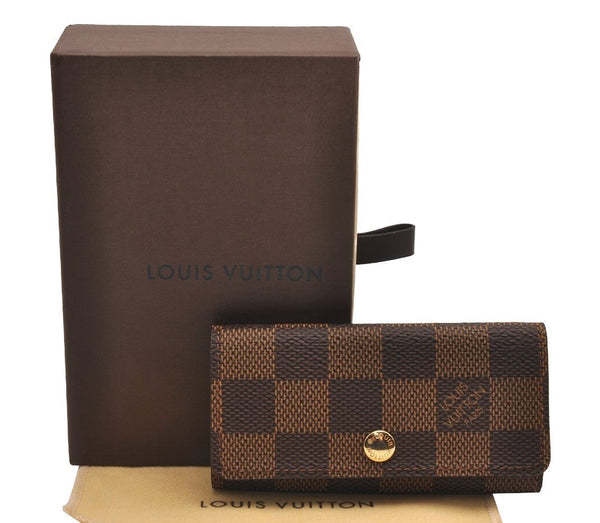 Authentic Louis Vuitton Damier Multicles 4 Key Case Holder N62631 LV Box 3735J