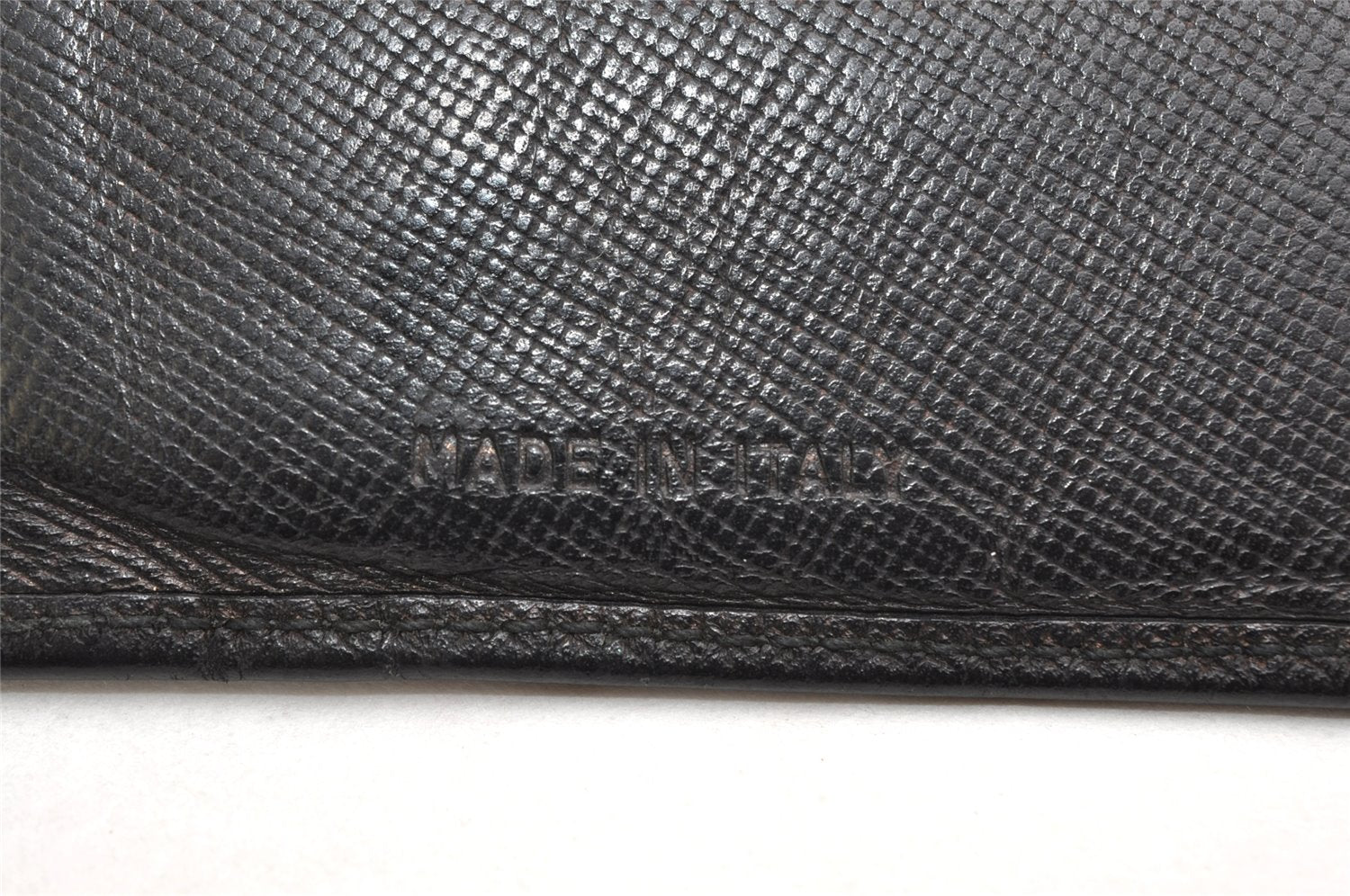 Authentic PRADA Saffiano Leather Vintage Bifold Wallet Purse Black 3735K