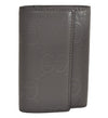 Authentic GUCCI Jumbo GG Emboss 6 Hooks Key Case Purse Leather 625565 Gray 3736J