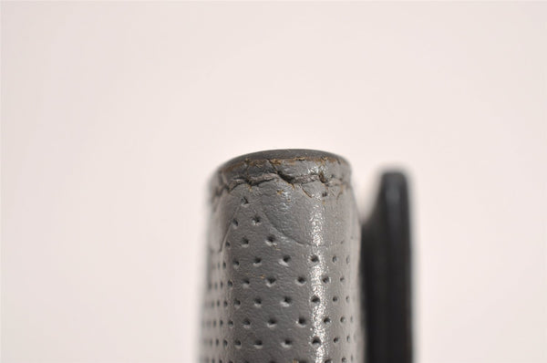 Authentic GUCCI Jumbo GG Emboss 6 Hooks Key Case Purse Leather 625565 Gray 3736J