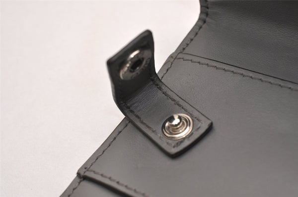 Authentic GUCCI Jumbo GG Emboss 6 Hooks Key Case Purse Leather 625565 Gray 3736J