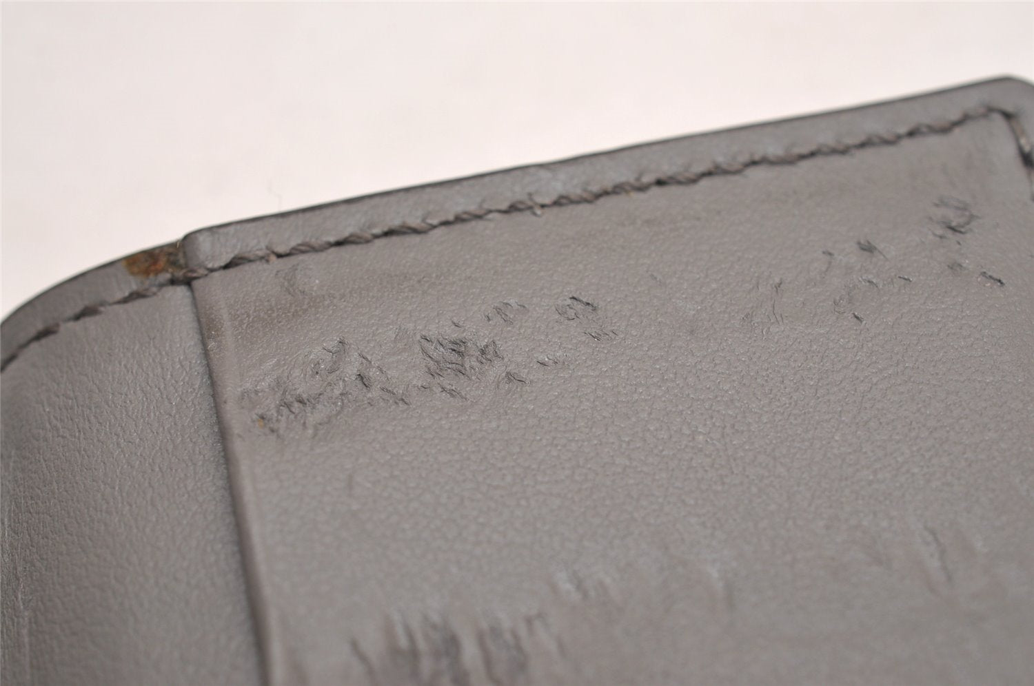 Authentic GUCCI Jumbo GG Emboss 6 Hooks Key Case Purse Leather 625565 Gray 3736J