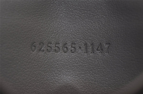 Authentic GUCCI Jumbo GG Emboss 6 Hooks Key Case Purse Leather 625565 Gray 3736J