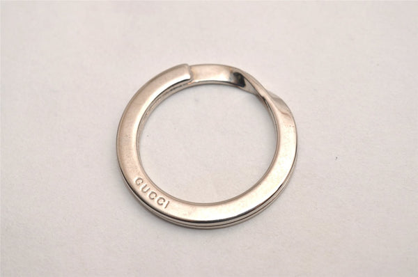 Authentic GUCCI Jumbo GG Emboss 6 Hooks Key Case Purse Leather 625565 Gray 3736J