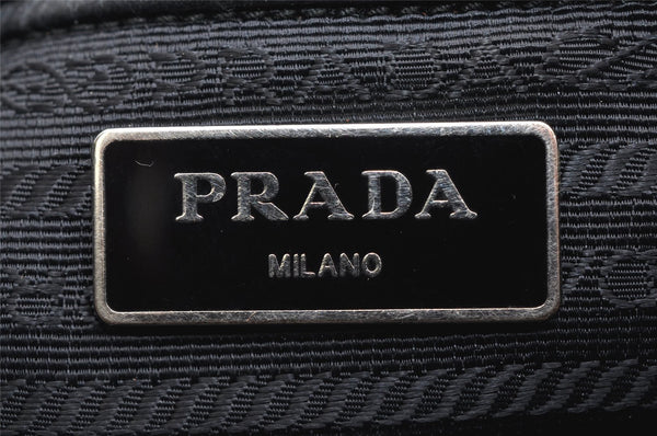 Authentic PRADA Nylon Tessuto Saffiano Leather 2Way Tote Bag Black 3736K