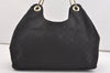 Authentic GUCCI Shoulder Hand Bag Purse GG Nylon Leather 257268 Black 3737J