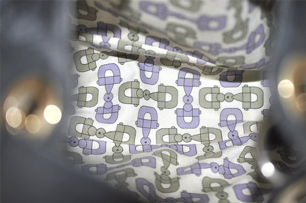 Authentic GUCCI Shoulder Hand Bag Purse GG Nylon Leather 257268 Black 3737J