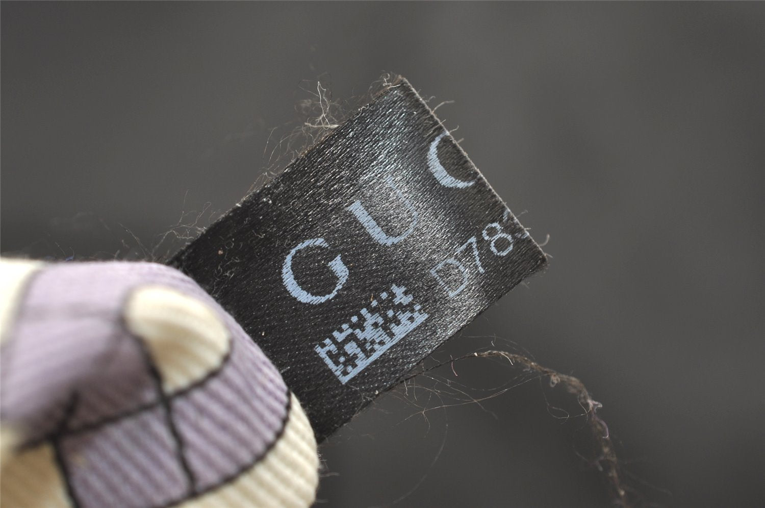 Authentic GUCCI Shoulder Hand Bag Purse GG Nylon Leather 257268 Black 3737J