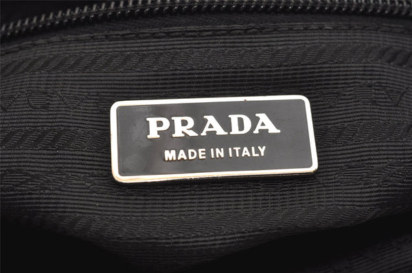 Authentic PRADA Nylon Tessuto Leather Shoulder Cross Body Bag Purse Black 3737K