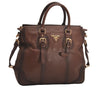 Authentic PRADA Vintage Leather Nappa 2Way Shoulder Hand Tote Bag Brown 3738J