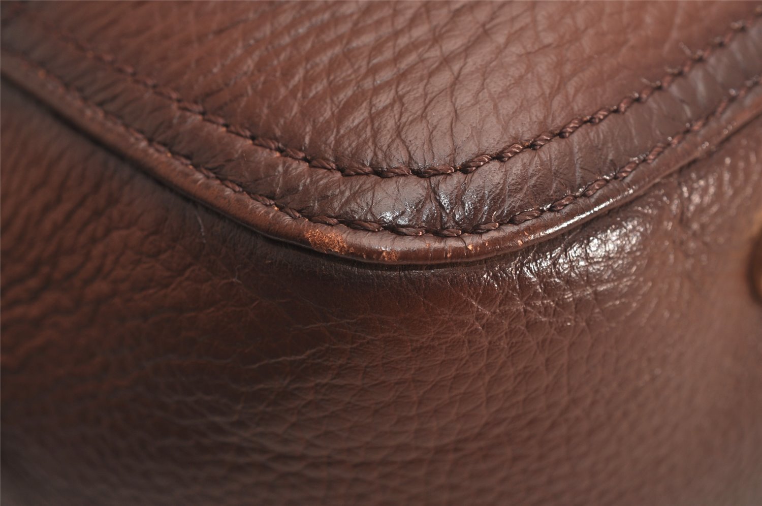 Authentic PRADA Vintage Leather Nappa 2Way Shoulder Hand Tote Bag Brown 3738J