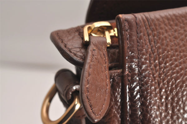 Authentic PRADA Vintage Leather Nappa 2Way Shoulder Hand Tote Bag Brown 3738J