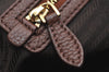 Authentic PRADA Vintage Leather Nappa 2Way Shoulder Hand Tote Bag Brown 3738J