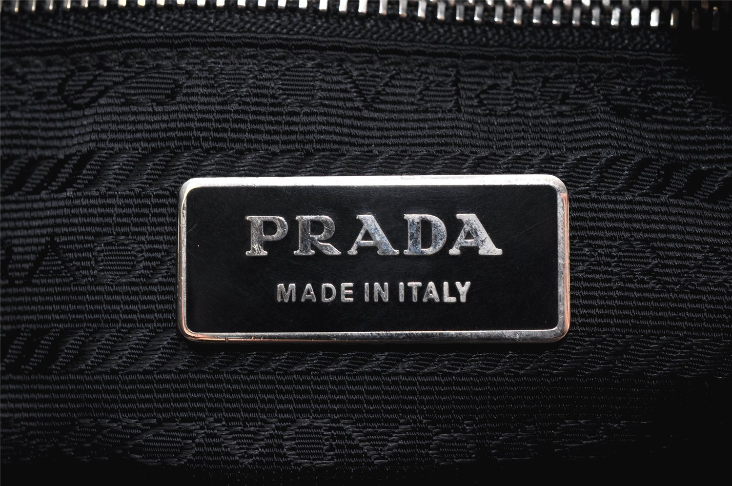 Authentic PRADA Nylon Tessuto Leather Shoulder Cross Body Bag Black 3738K