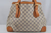 Authentic Louis Vuitton Damier Azur Hampstead MM N51206 Shoulder Tote Bag 3739J