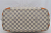 Authentic Louis Vuitton Damier Azur Hampstead MM N51206 Shoulder Tote Bag 3739J