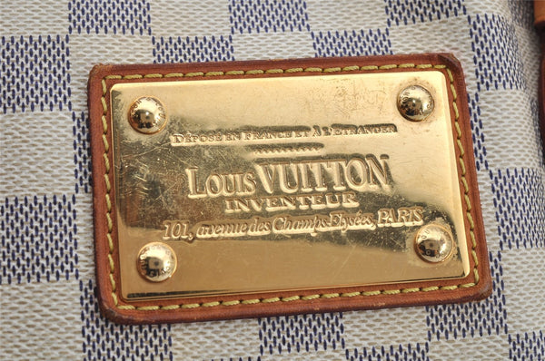 Authentic Louis Vuitton Damier Azur Hampstead MM N51206 Shoulder Tote Bag 3739J