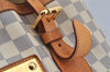 Authentic Louis Vuitton Damier Azur Hampstead MM N51206 Shoulder Tote Bag 3739J