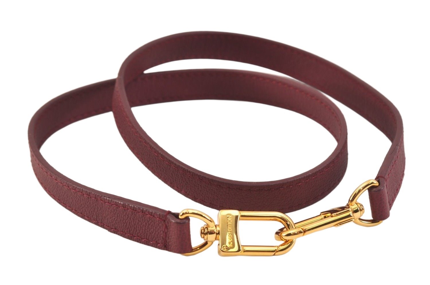 Authentic Louis Vuitton Leather Shoulder Strap Bordeaux Red 36