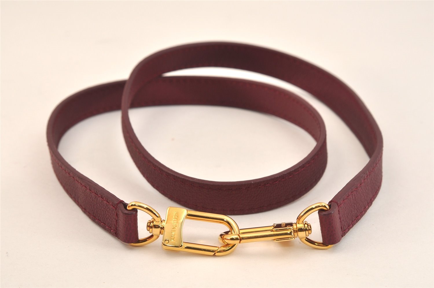 Authentic Louis Vuitton Leather Shoulder Strap Bordeaux Red 36