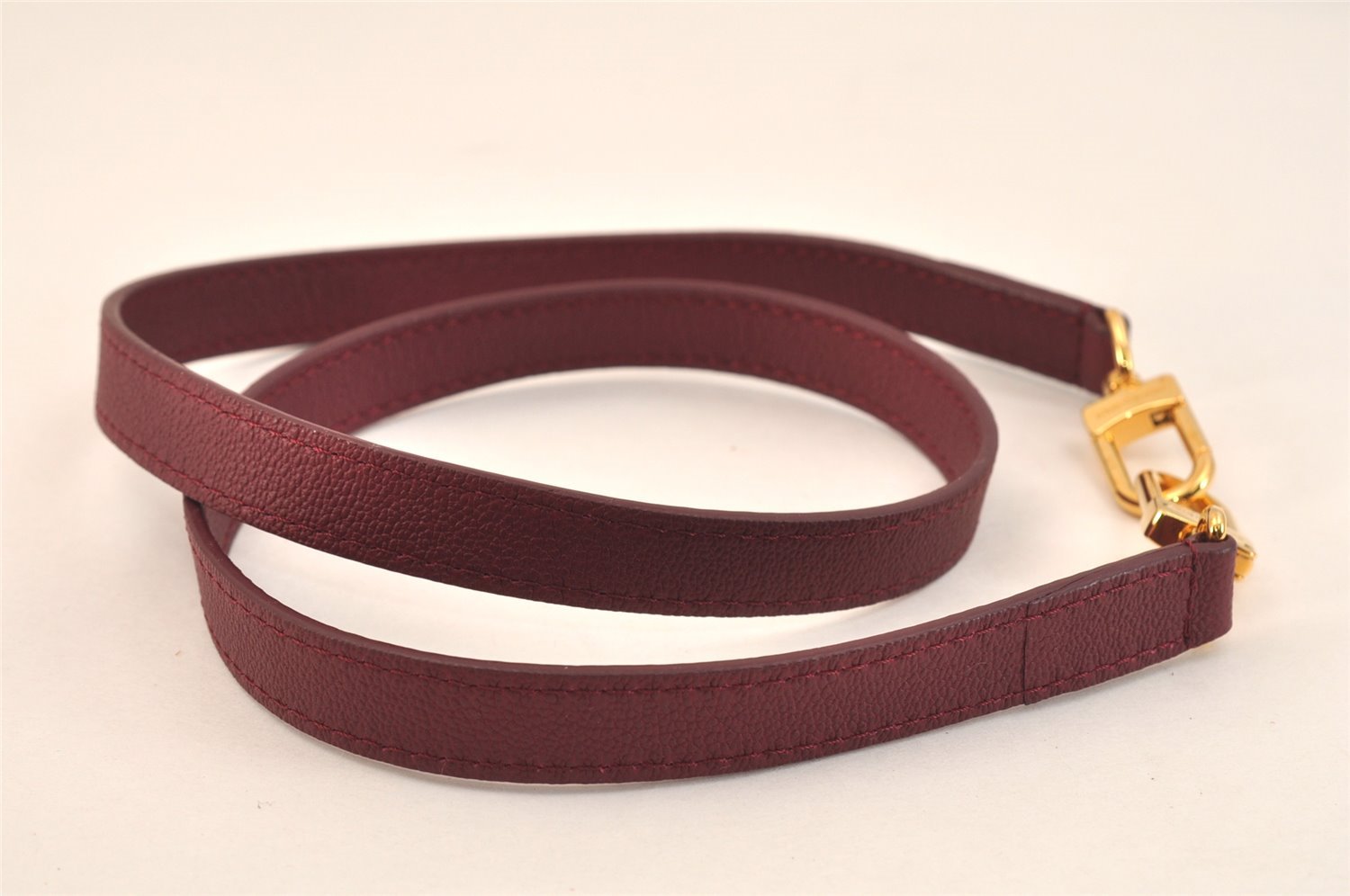 Authentic Louis Vuitton Leather Shoulder Strap Bordeaux Red 36