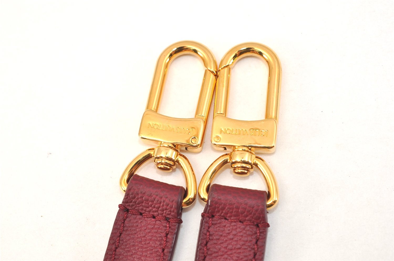 Authentic Louis Vuitton Leather Shoulder Strap Bordeaux Red 36