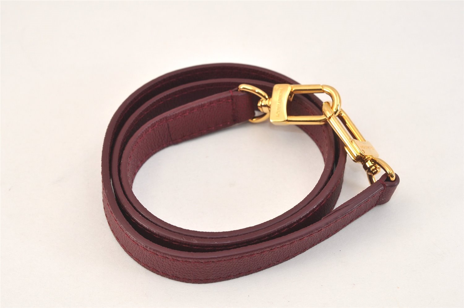 Authentic Louis Vuitton Leather Shoulder Strap Bordeaux Red 36