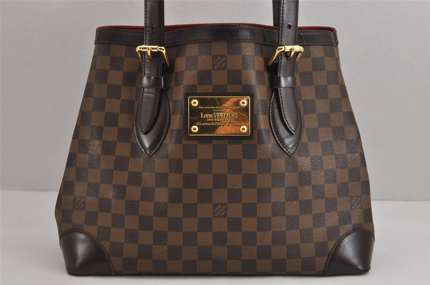 Authentic Louis Vuitton Damier Hampstead MM Shoulder Tote Bag N51204 LV 3740J