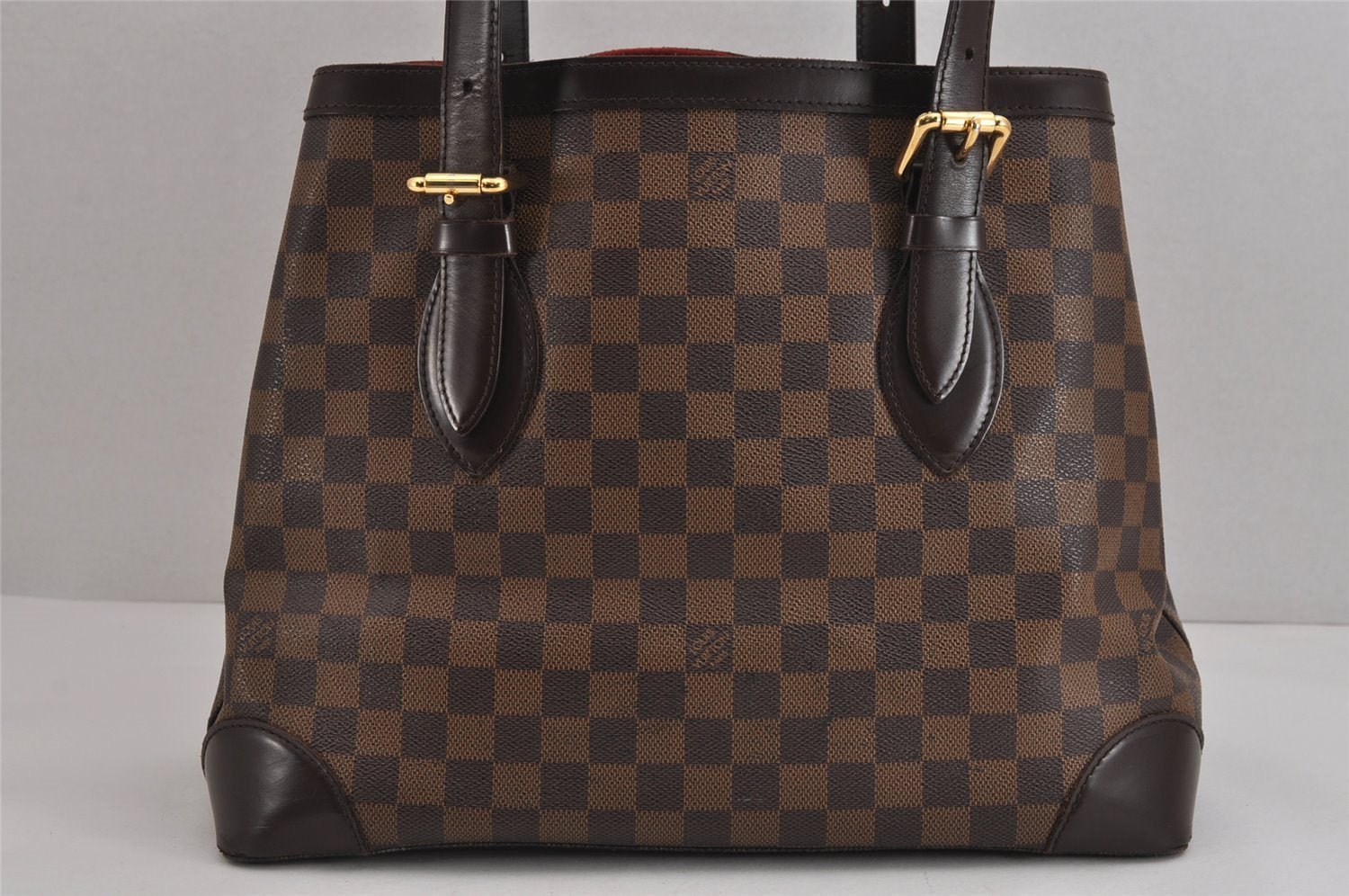 Authentic Louis Vuitton Damier Hampstead MM Shoulder Tote Bag N51204 LV 3740J