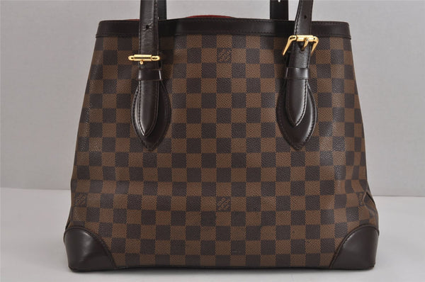 Authentic Louis Vuitton Damier Hampstead MM Shoulder Tote Bag N51204 LV 3740J