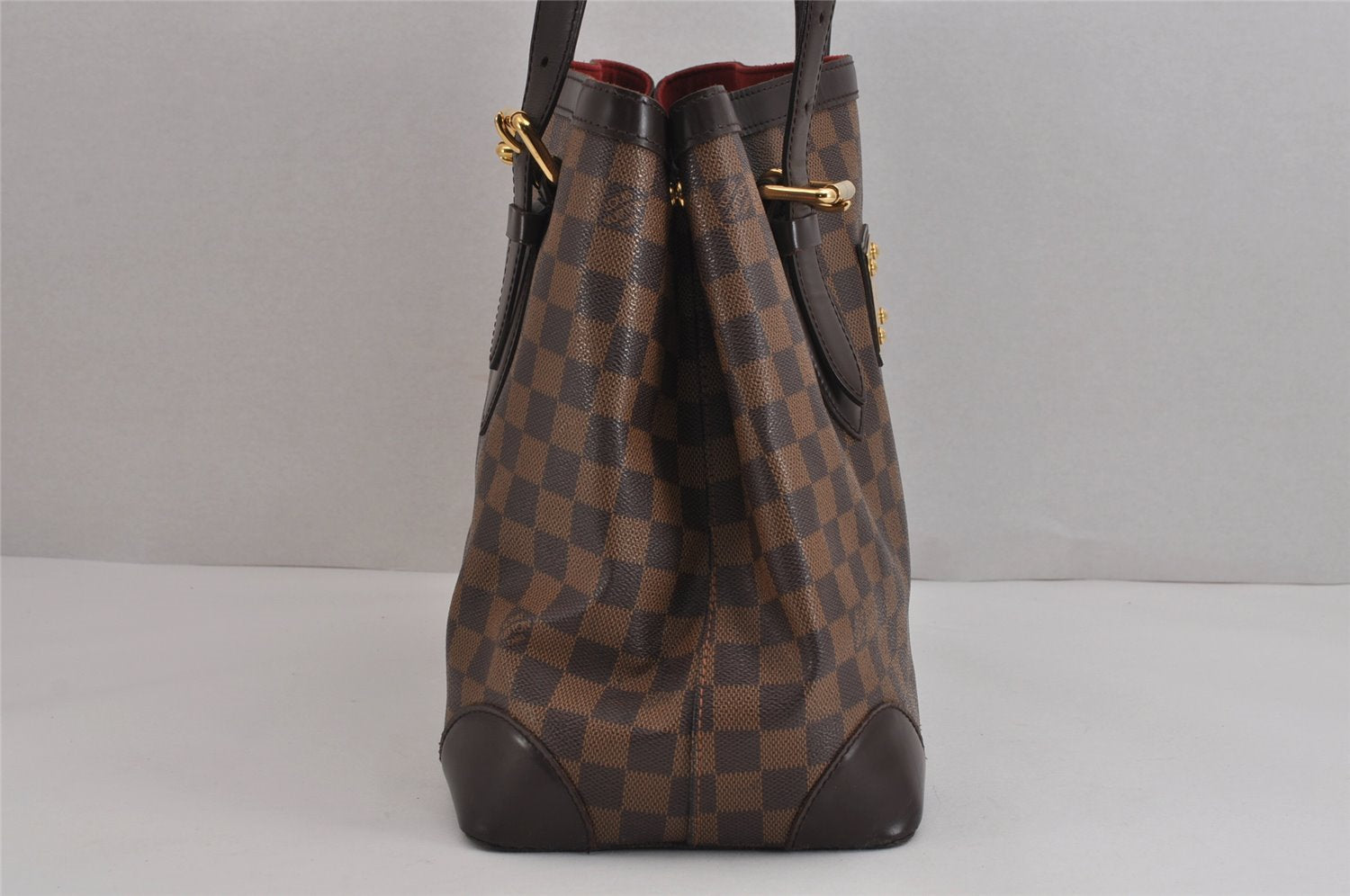 Authentic Louis Vuitton Damier Hampstead MM Shoulder Tote Bag N51204 LV 3740J