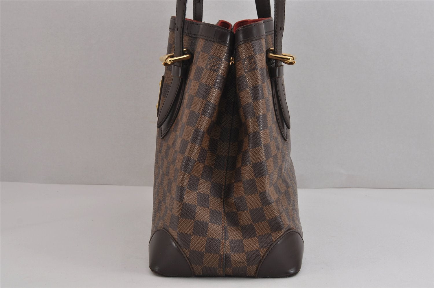 Authentic Louis Vuitton Damier Hampstead MM Shoulder Tote Bag N51204 LV 3740J