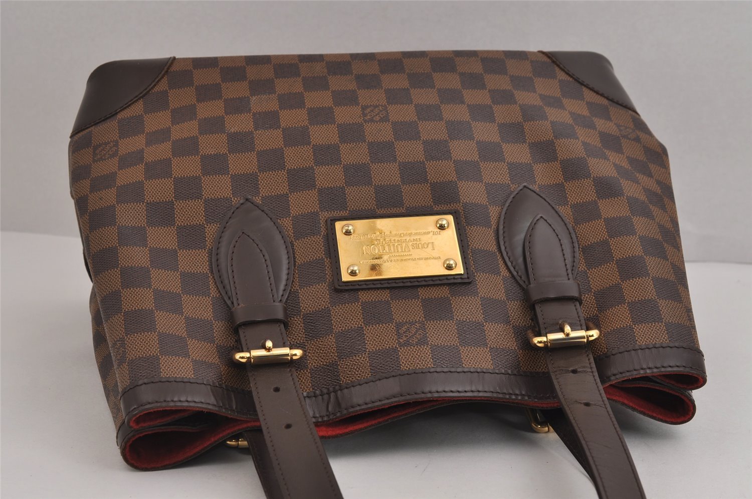 Authentic Louis Vuitton Damier Hampstead MM Shoulder Tote Bag N51204 LV 3740J