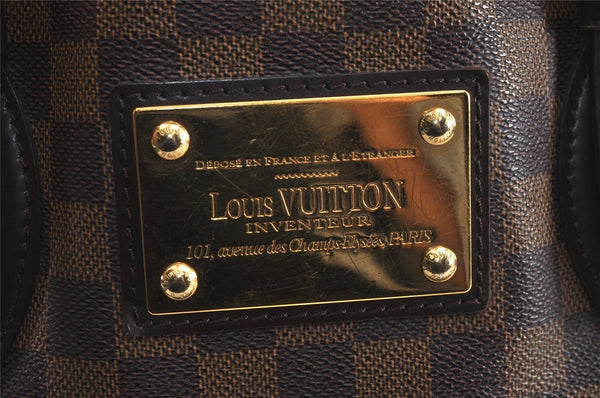 Authentic Louis Vuitton Damier Hampstead MM Shoulder Tote Bag N51204 LV 3740J
