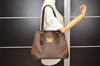 Authentic Louis Vuitton Damier Hampstead MM Shoulder Tote Bag N51204 LV 3740J