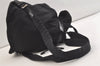 Authentic PRADA Nylon Tessuto Leather Drawstring Backpack Purse Black 3740K