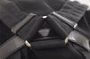 Authentic PRADA Nylon Tessuto Leather Drawstring Backpack Purse Black 3740K