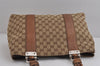 Authentic GUCCI Bamboo Shoulder Hand Bag GG Canvas Leather 232947 Brown 3741J