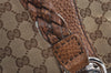 Authentic GUCCI Bamboo Shoulder Hand Bag GG Canvas Leather 232947 Brown 3741J