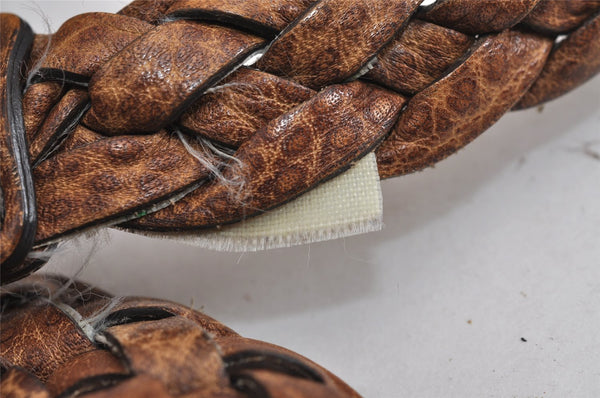 Authentic GUCCI Bamboo Shoulder Hand Bag GG Canvas Leather 232947 Brown 3741J