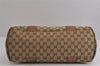 Authentic GUCCI Bamboo Shoulder Hand Bag GG Canvas Leather 232947 Brown 3741J